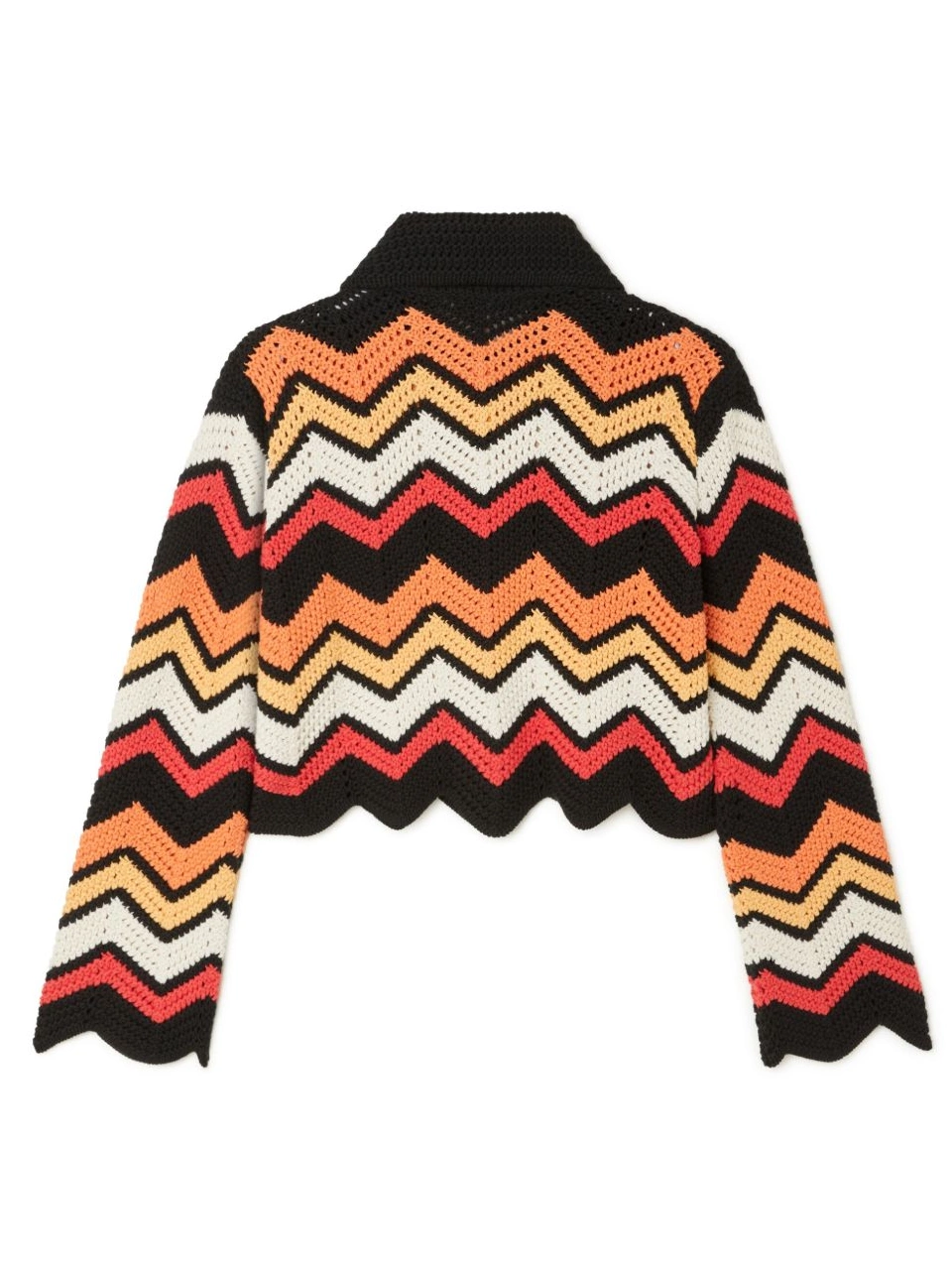 Cheap Alanui knitted chevron Kaleidoscopic Women jacket 0406